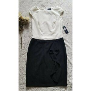 ✨️CL American Living Black Skirt Ruffle Accent White
